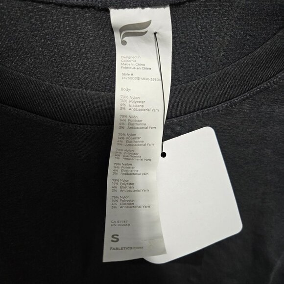 Fabletics Feather Tech+ Long-Sleeve Top in Black - Size Small - Picture 6 of 7